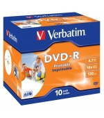 VERBATIM DVD-R (10-pack)Printable/16x/4.7GB/Jewel