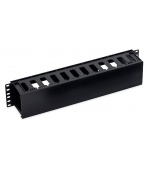 19' vyvazovací panel 2U plastový RAL9005