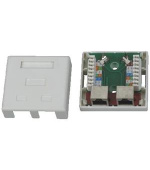 DATACOM Datová zásuvka STP CAT5E 2xRJ45 na omítku bílá