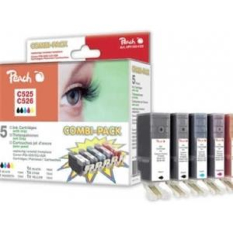 PEACH kompatibilní cartridge Canon PGI-525/CLI-526 MultiPack, 2xBlack, Cyan, Magenta, Yellow, 19ml, 4x10ml