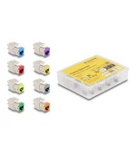 Delock Modul Keystone ze zásuvkového konektoru RJ45 na LSA Cat.6A, beznástrojový, různé barvy, sada 8 kusů