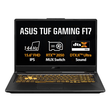 ASUS TUF Gaming F17/FX706HF/i5-11400H/17,3"/FHD/16GB/512GB SSD/RTX 2050/W11H/Black/2R
