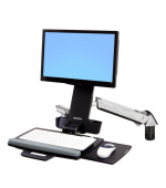 ERGOTRON StyleView® Sit-Stand Combo Arm,nástěnný držák do lišty LCD, klávesnice+ myš,sklopný