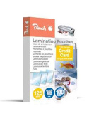 PEACH laminovací folie lesklé, 100ks Credit Card, 54x86mm, 125mic, lesklé