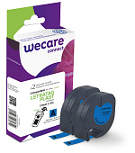 WECARE ARMOR páska 2ks kompatibilní s DYMO S0721650,Black/Blue,12MM*4M