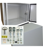 OCRACK 19" venkovní rozvaděč IP55 9U-420mm plechové dveře