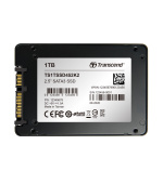 TRANSCEND SSD452K2 1TB Industrial (3K P/E) SSD disk 2.5" SATA3, 3D TLC, Aluminium case, 560MB/s R, 520 MB/W, černý