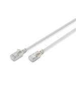 DIGITUS CAT 6A F-FTP Slim Patch cord, Cu, LSZH AWG 32/7, length 0.3m, Grey