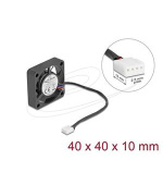 Delock Axiální ventilátor: 12 V DC, 40 x 40 x 10 mm, černý