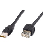 Kabel USB prodlužovací A-A, 5 m, černý