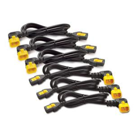 APC Power Cord Kit, ( 6ea) ,Locking, 10A, 100-230V, C13 to C14 (pravoúhlý) 0,6m
