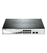 D-Link DGS-1210-08P Smart PoE switch, 8x GbE PoE+, 2x SFP, PoE 65W, fanless