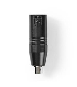 Nedis COTP15930BK - XLR Adaptér | XLR 3kolíková Zástrčka – RCA Zásuvka | 1 Kus | Kovový