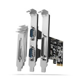 AXAGON PCEA-PSN, PCIe řadič - 1x paralelní (LPT) + 2x sériový port (RS232) 250 kbps, vč. LP