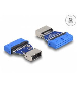 Delock Adaptér USB 3.2 Gen 1 z kolíkového zásuvkového konektoru na interní zásuvkový key A