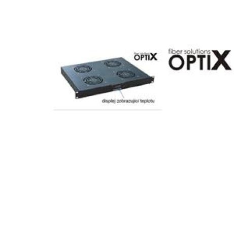 OCRACK 19"ventilační jednotka- 4 ventilátory + Termostat + Display