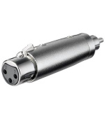 PremiumCord XLR mikrofonní redukce, XLR female - Cinch male