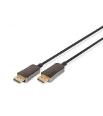 Digitus DisplayPort AOC hybridní připojovací kabel M/M, 20m, UHD 8K@60Hz, CE, zlato, bl