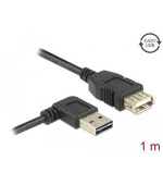 Delock Prodlužovací kabel EASY-USB 2.0 Typ-A samec pravoúhlý levý / pravý > USB 2.0 Typ-A samice 1 m