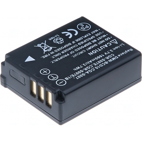 Baterie T6 Power pro Panasonic DMW-BCD10, CGA-S007, CGR-S007E, CGR-S007E/1B, 850mAh, 3,1Wh