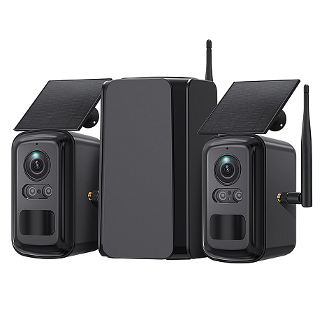 Set solárních kamer Viking HUB S02/8000 mAh/ mobilní aplikace/ outdoor