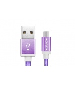ADATA Micro USB kabel pletený 1m fialový