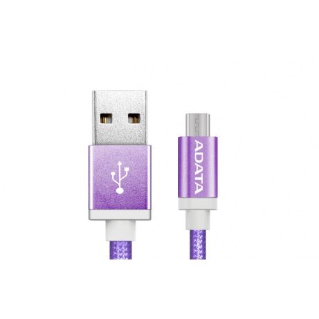 ADATA Micro USB kabel pletený 1m fialový