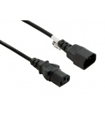 4World Napájecí kabel prodlužovací 3pin 1.8m Black