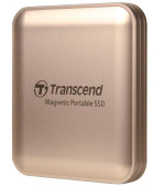 Transcend ESD420C 1TB, USB 20Gbps Type C, Externí odolný SSD disk (3D NAND flash), 2000MB/R, 2000MB/W, Magsafe, zlatý