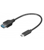 PremiumCord Adaptér USB-C (M) - USB 3.0 A (F), 0,2 m