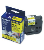 Brother - TZe-651, žlutá / černá (24mm, laminovaná)