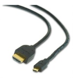 Kabel HDMI-HDMI micro 1,8m, 1.3, M/M stíněný,zl.,č