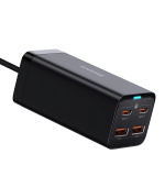 Baseus Rychlonabíječka do sítě GaN3, 2x USB-A, 2x USB-C 100W černá