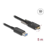 Delock Aktivní optický kabel USB 10 Gbps-A samec na USB Type-C™ samec se šrouby po stranách 5 m