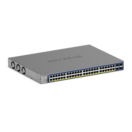 Netgear 48-Port Gigabit Ethernet, PoE+, Smart Switch, Cloud Management, 4 SFP+ Ports (380W)  - GS752TXP