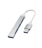 PremiumCord Hub USB3.2A na USB3.2 A + 3x USB2.0 A, SuperSpeed 5Gbps, hliníkové pouzdro