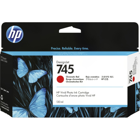 HP 745 inkoustová náplň chrom. červená, F9K00A