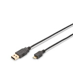Ednet Připojovací kabel USB 2.0, typ A - micro B M / M, 1,8 m, USB 2.0, zlatý, bl