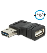 Delock adaptér EASY-USB 2.0-A samec > USB 2.0-A samice pravoúhlý levý/pravý