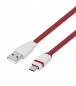 TB Touch USB-C/USB-A plochý kabel, 1m, červený