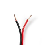 Nedis CAGW1500BK1000 - Kabel Reproduktoru | 2x 1,5 mm2 | 100 m | Páska | Černý/červený