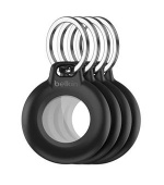 Belkin Bezpečné pouzdro na AirTag s vodotěsný přívěskem na klíče – černé - 4pack