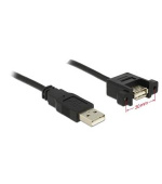 Delock kabel USB 2.0 Type-A samec > USB 2.0 Type-A samice přišroubovatelná 1 m