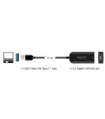 Delock Adaptér USB Typu-A sítě 2,5 Gigabit LAN