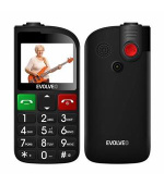 EVOLVEO EasyPhone FL, mobilní telefon pro seniory s nabíjecím stojánkem, černá