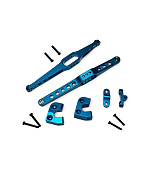 Kovové spodní závěsy zadní nápravy s držáky závěsů pro model Across- modré