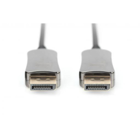 Digitus DisplayPort AOC hybridní připojovací kabel M/M, 20m, UHD 8K@60Hz, CE, zlato, bl