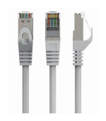 GEMBIRD PP6A-LSZHCU-20M – S/FTP Cat. 6A LSZH propojovací kabel, šedý, 20 m