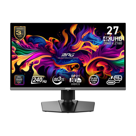 MSI MPG/272URX/26,5"/QD-OLED/4K UHD/240Hz/0,03ms/Černá/3R
