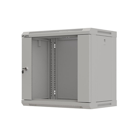 LANBERG 19" RACKOVÁ SKŘÍŇ PRO MONTÁŽ NA STĚNU 9U/540X350 (FLAT PACK) S PROSKLENÝMI DVEŘMI ŠEDÁ